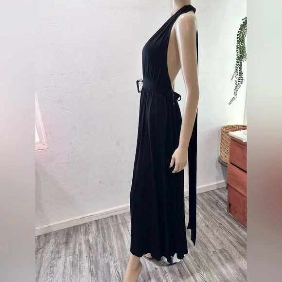 Free people beach Black jumpsuit